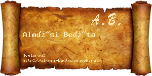 Almási Beáta névjegykártya